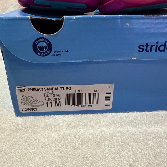 Toddler Stride Rite Kids' Phibian Sandal - Turquoise and Purple - Picture 1 of 5